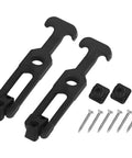 2 Pack T Handle Rubber Draw Latches For Toolboxes Golf Carts Hoods And Trailers Flexible Elastic Catch with screws and mounts