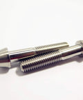 10 Piece Assorted M8 Titanium Taper Cone Bolts with Allen Socket Head 1-25mm Pitch, showcasing two tapered cone bolts.