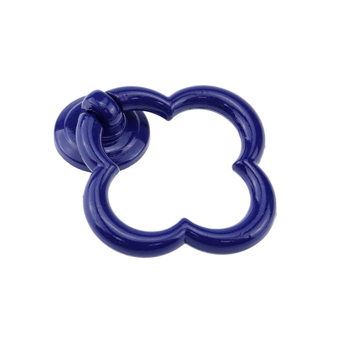 12 Pack Royal Blue Four Leaf Clover Cabinet Knobs And Drawer Pulls Zinc Alloy Hardware With Screws For Cabinets Wardrobes Dressers And Desks