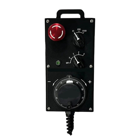 Series MPG Handwheel CNC Machine Handheld Controller Manual Pulse Generator AV-EAHS-894 for axis control, black panel with dial