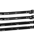 Two Sets Soft Close Bottom Mount Drawer Slides, Heavy Duty Iron Rails, Quiet Smooth Sliding Hardware For Kitchen Cabinets, Dressers, And Furniture, Easy Installation, Durable Metal Drawer Slides Replacement black steel bottom-mount rails