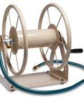 Built Tough Heavy Duty Steel Garden Hose Reel Wall And Floor Mount, 200 Ft Capacity Of 5/8 Inch Hose, Industrial Grade