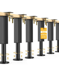 Heavy Duty Adjustable Bed Support Legs 6 Pack Metal Bed Risers For Queen King Frames Extending 7 To 11 Inches with adjustable settings.