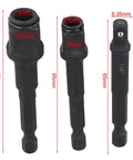 Driver Extension Socket Adapter Set 2 In 1 Hex Shank Converter Magnetic Screwdriver Attachment For Power Tools, 3-piece kit