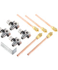 HZ-MONSTAR BPV-31 refrigerator piercing valve kit; 4 valves, 4 copper tubes with brass fittings, 5 Allen wrenches