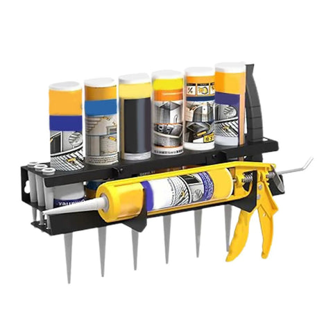 Heavy Duty Spray Paint Organizer Wall Mount Rack For Aerosol Cans And Sealing Pipes Space Saving Garage And Workshop Storage