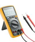 Fluke 17B+ Digital Multimeter for Electrical Applications, Measures AC/DC Voltage 1000V, Current 10A, resistance features shown.
