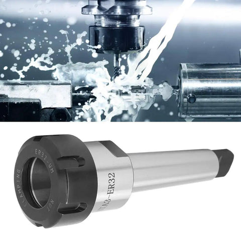 Er32 Collet Set With MTA3 Morse Taper Chuck Holder For CNC Milling Lathe, Carbon Steel Pro Grade Tooling