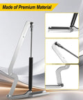 Two Pack Deck Box Hinges Replacement For Outdoor Storage Boxes with gas strut hydraulic soft close design, side view