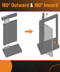 Diagram of Hidden Bookcase Door Pivot Hinge Kit For Secret Doors With 500 Lb Capacity