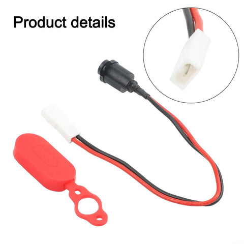 Electric Scooter Charging Port Socket With Waterproof Dust Cover for Pro Accessories Replacement Silicone Connector Red Black Durable