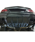 Rear view of Mercedes W212 E63 E63S Carbon Fiber Front And Rear Diffuser Lip Kit With Exhaust Tips Direct Fit No Drilling