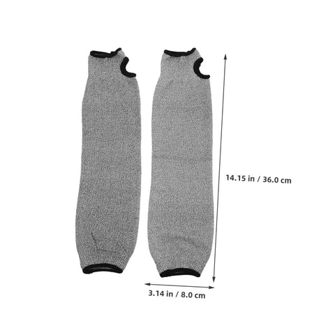 Heavy Duty Cut Resistant Arm Sleeves With Thumb Hole And No Sweat Breathable Design For Mechanics And Craftsmen, grey, 14.15 in length