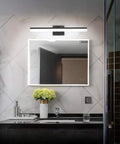 Dimmable Black Vanity Light Bar For Bathroom Over Mirror 6000K Daylight LED Rotatable Aluminum Fixture 14W Hardwired Modern