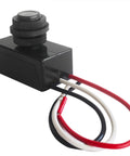 Outdoor Dusk To Dawn Photoelectric Switch 120V To 277VAC 5 Amp No Fuss Hardwired Photocell Sensor with wires exposed