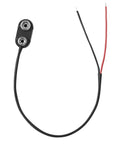 9V Battery Snap On Clip Connector Kit With Hard Shell And Insulated Wires, 3 Piece Set displayed against white background
