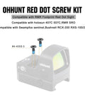 Badass 30 Piece Red Dot Sight Screw Kit Featuring Five Precision Metric Thread Lengths For Totally Smooth Optic Mounting and Zero Sweat Scope Installations For Your Rifle Build. Image showing #4-40 screws used for RMR footprint optics.