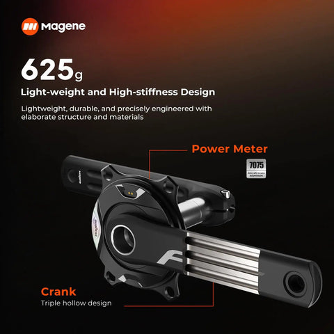 Beefed-Up Power Meter Crankset For Cycling P505 P515 with lightweight design, 625g, high-stiffness, ideal for road and MTB.