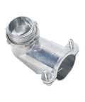 Heavy Duty 10 Pack 3/4 Inch 90 Degree Squeeze Connector Zinc Alloy Conduit Fitting MC Cable Adapter For Junction Boxes showcasing a single elbow connector.