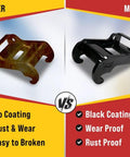 Comparison of rusty uncoated bracket and black coated X Change Coupler Bracket For Bobcat Quick Attachments Mini Excavator Bucket Mount
