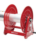 Pro Grade Hand Crank Weld Cable Reel Built For Two Through Two Zero Wire Handles Three To Five Hundred Foot Leads, red metal design.