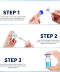 2ml Sterile Glass Injection Vials 12 Pack With Self Healing Ports And Aluminum Sealed Caps used with syringe for sample transfer