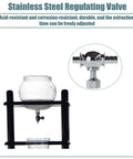 Stainless steel regulating valve for Borosilicate Cold Brew Drip Tower For Iced Coffee Slow Japanese Maker Holds 35 Oz.