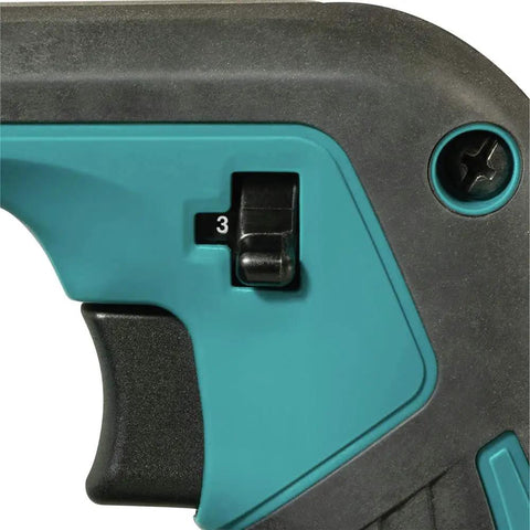 Close-up of 3-speed switch on Lightweight 18V LXT Cordless Blower With 219 MPH Air, 3-Speed Variable Power, Tool Only