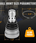 Set of 4 Front Upper and Lower Ball Joint Kit for Ranger RZR Sportsman Scrambler 2008 to 2020 Replacement Replaces OEM Part Numbers 7081263 7061220 7061187 7081505 7081580 Beefed Up Heavy Duty, 2.5 in ball joint size