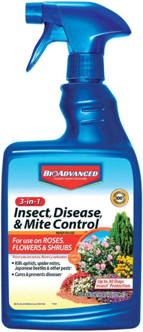 3 In 1 Insect Disease And Mite Control Spray Ready To Use For Plants Kills Armyworms Aphids Spider Mites Japanese Beetles 24 Oz