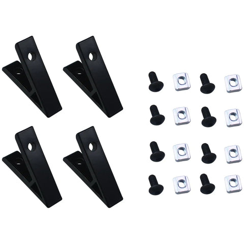 4 Pack 45 Degree Aluminum Corner Brackets With Screws And Nuts For 2020 Series T Slot Aluminum Extrusion Profiles, DIY Frame Mounting