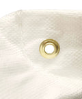 Close-up of grommet on Youth Field Point Bag Archery Target Replacement Cover White Weatherproof Quick Install No Fuss Swap Cover Only