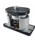 Heavy Duty Spring Loaded Shock Isolators For AC And HVAC Units and Rock Solid Rubber Mount with a grey base and visible spring.