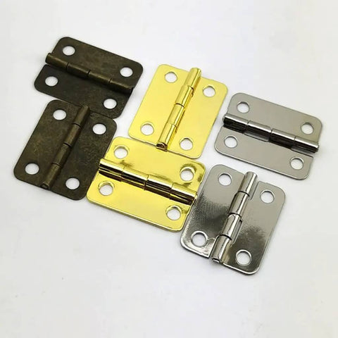 Thicker Design Wooden Box Hinges For Tea Boxes And Small Cabinets Modern Mini Hinges in various metal finishes