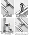 Installation guide for Stainless Steel Glass Door Handle For Indoor And Outdoor Use 80 By 50 Cm Tubular Sliding Door Hardware