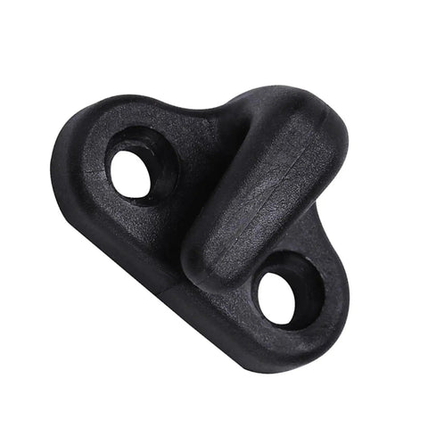 Dang Solid Nylon J Hook Lashing Hardware With Stainless Steel Screws, black nylon hook with double eye mounts for kayak gear.