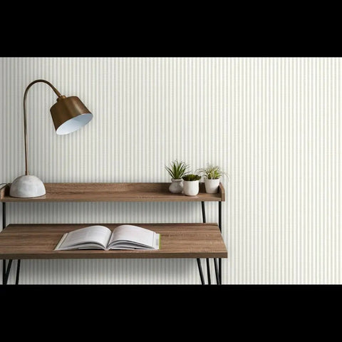 Premium Traditional Classic Pvc Free Professional Wallpaper Offering Subtle Linen Matte Texture Heavy Duty Wall Covering on a light wall.