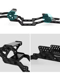 Axial SCX24 Carbon Fiber Low Center Of Gravity Chassis Frame Kit Replacement For RC Crawler, featuring CNC-milled carbon fiber
