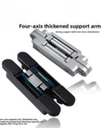 Sleek Invisible Door Hinge Concealed Adjustable Cross Shaped Wooden Handle For Seamless Hidden Door Installations Heavy Duty Black Finish with silver and black color.