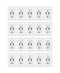 20 pack of Dual USB Wall Outlet Featuring Tamper Resistant Outlets And Bright LED Indicator, each with USB ports.