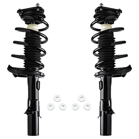 Front Suspension Kit For Ford Focus 2012 2013 With 2 Steering Knuckles Wheel Hub Bearings 2 Struts And Coil Springs And 2 Sway Bar End Links Replacement