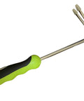 Stainless Steel Hand Cultivator Rake Hoe Tiller Tool With Ergonomic Handle For Garden Pros, Rust Resistant, 3 Large Tines, side view