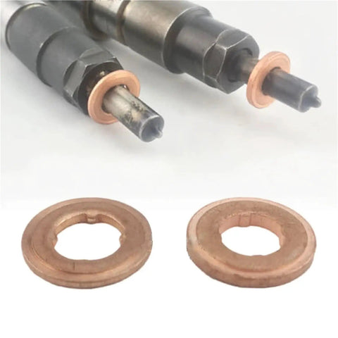 Sick Heat Resistant Flat Copper Washers 20pcs 7x15mm Common Rail Injector Seals Fuel Injection Repair Kit Universal Fit For Leaky Engines That Need A Quick Fix So You Drive Home Happy Without Overspending On Mechanic Bills In Town Right Now. Copper washers on diesel injector nozzles