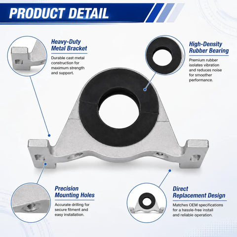 Driveshaft Center Support Bearing Replacement for 2015-2025 Dodge Charger, Challenger, Chrysler 300 with metal bracket, rubber bearing