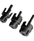 Heavy Duty Carbon Steel Pipe Threading Tool For Electric Drill, set of three dies for internal external threading on pipes.