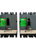 Solid Gear CVS100F 160F Three Pole Molded Case Circuit Breaker With Magnetic Trip, heavy-duty, gray, designed for industrial electrical panels.