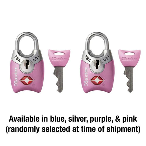 TSA Approved Keyed Luggage Lock 4689T, 2 Pack, Colors May Vary, Travel Lock For Backpacks, Bags, Briefcases, And Suitcases