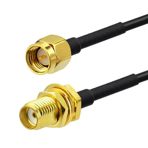 SMA Male To SMA Female Bulkhead Mount RG174 Antenna Extension Cable 3m 10 Feet 2 Pack Built Tough For In Vehicle 4G LTE Router Gateway Modem Mobile Cellular Receiver