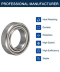 HiPicco R1038ZZ miniature deep groove ball bearing, chrome steel, double shielded, 3/8 in ID x 5/8 in OD x 5/32 in width