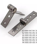 Two Pack Stainless Steel Frameless Folding Window Hinges With Soft Close Dampers, 201/304 stainless, 4 and 6 hole options